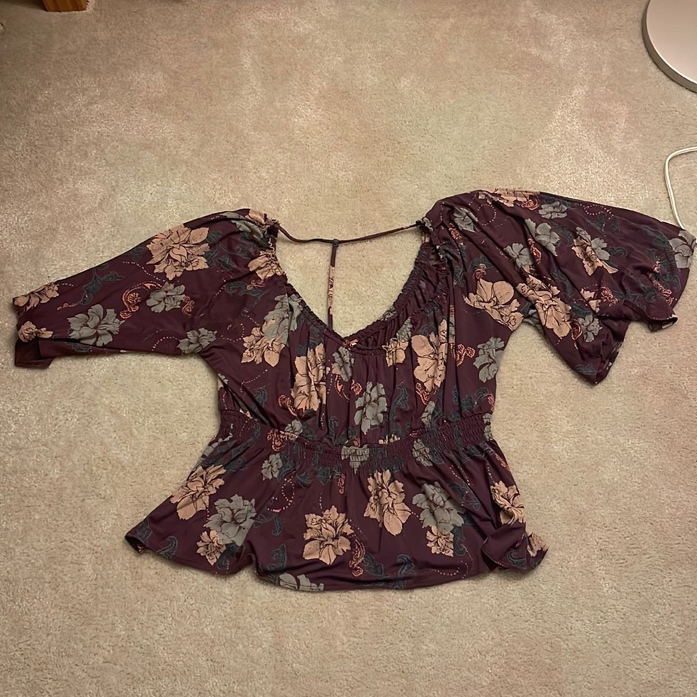 Free People Floral Blouse